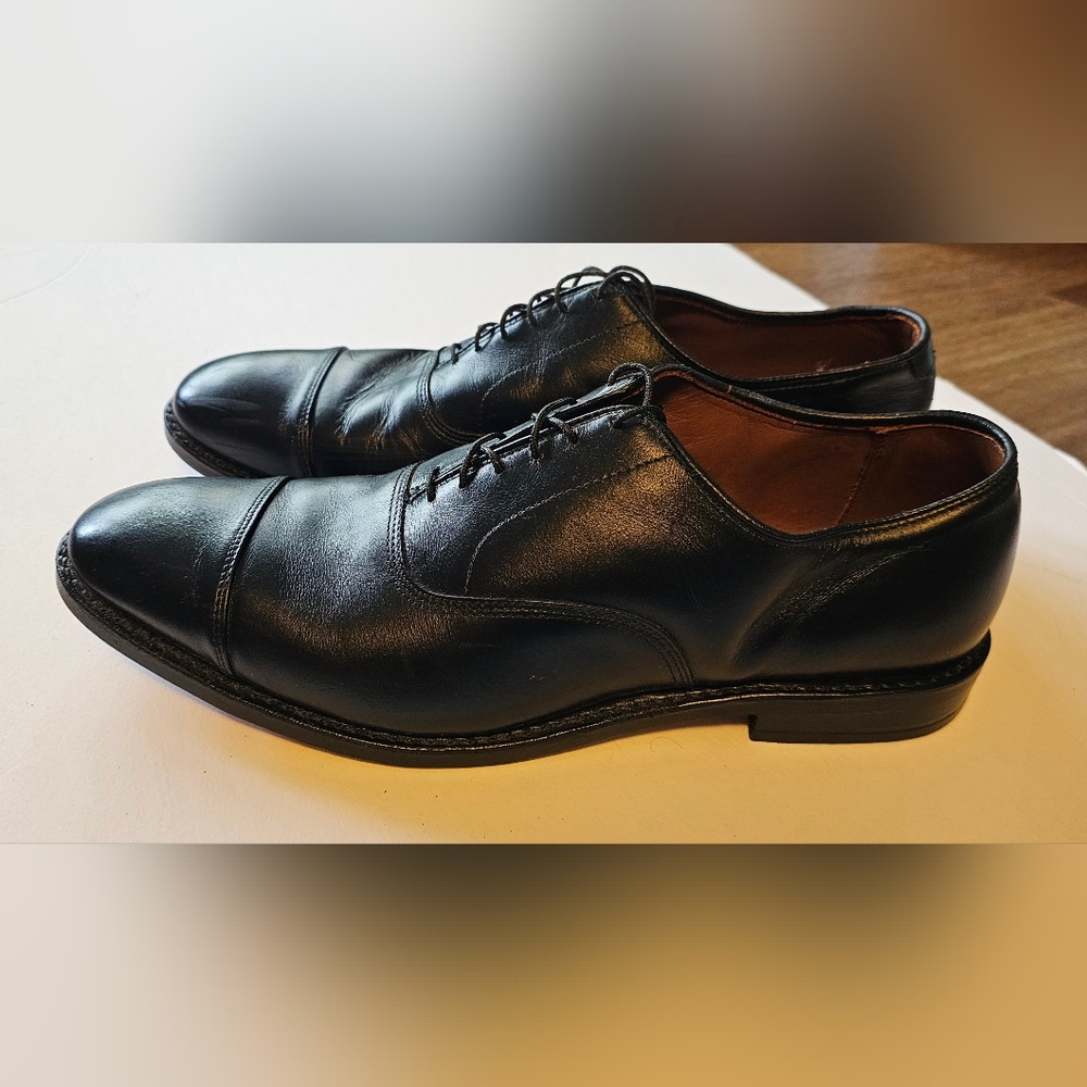 Allen Edmonds Black Leather Park Avenue Cap Toe Oxford Dress Shoes Size 11.5 - Picture 4 of 8